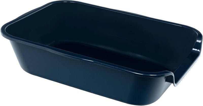 Blaucasa 2 Pack Extra Large Dog Litter Box Pan Tray (ABS Material), Low Entry Jumbo Senior Litter Boxes for Multiple Kitten Big Cats, Pet Safe Indoor Dog Potty (Dark Blue, 20" L x 15" W) - Image 2